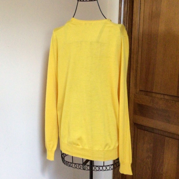 Eric Bompard Cashmere Sweater, XL, Yellow - Picture 4 of 6